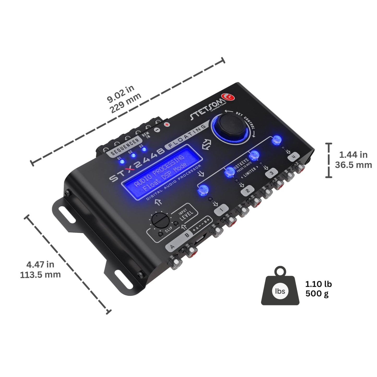 Stetsom STX2448 Floating Pro Full Professional DSP, Digital Signal, Processor PRO, Crossover & Graphic Equalizer 15 Bands - electronicsexpo.com - Car Amplifiers + Equalizers