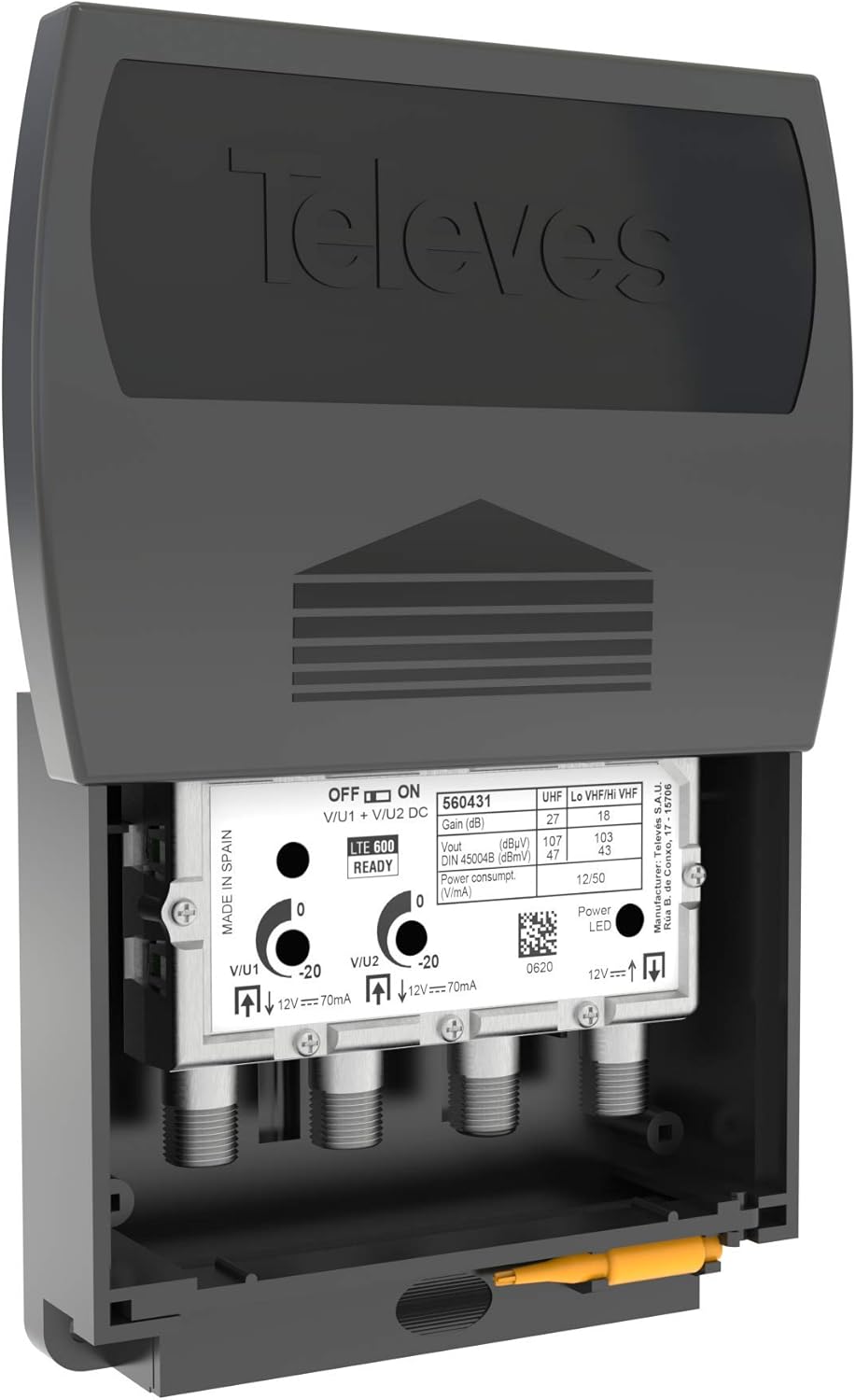 Televes 560483 Dual Input Antenna Preamp Amplifier/Combiner - electronicsexpo.com - Antenna Accessories