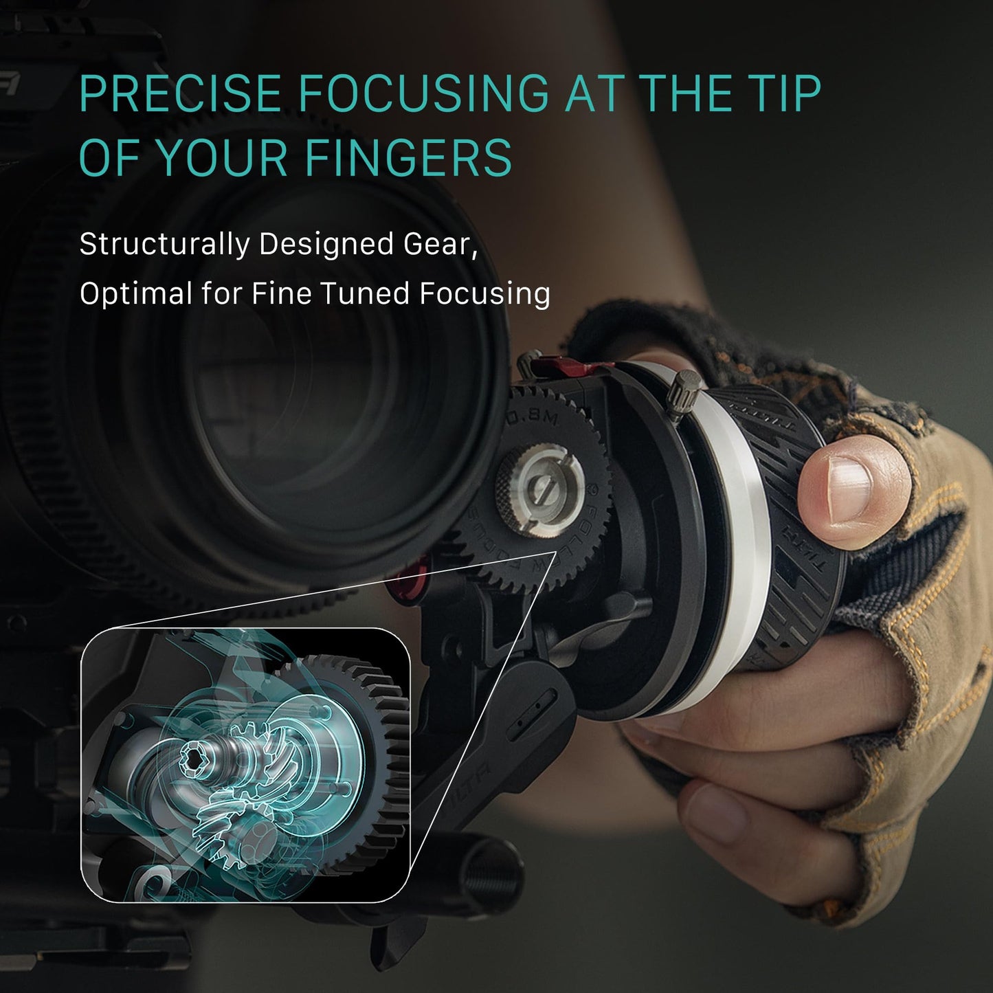 Tilta Pocket Follow Focus (FF - T07) Precise with A/B Stops, Fluid Damping, 15mm Rod Lightweight & Compact, Fits Most Cameras - electronicsexpo.com - Camera Accessories