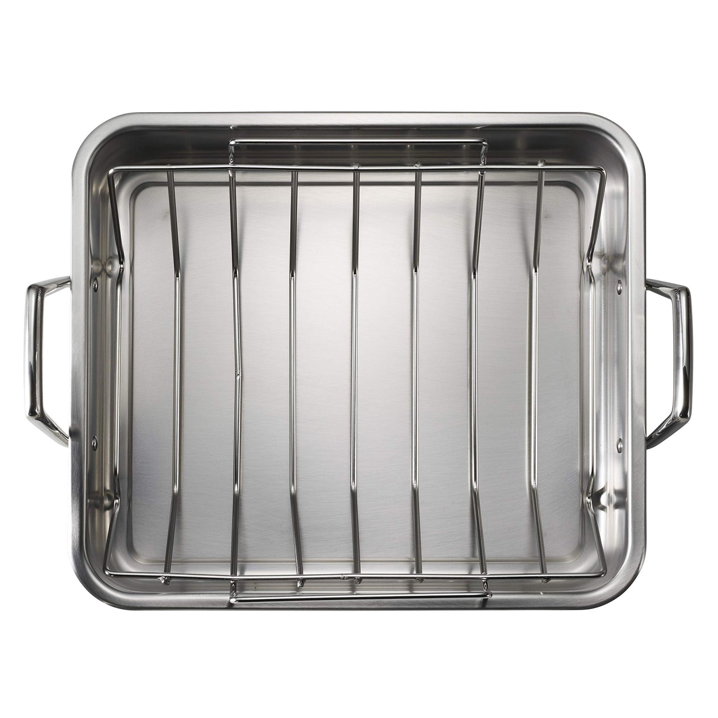 Tramontina 16.5" Stainless Steel Deep Roasting Pan with Basting Grill and V - Rack - electronicsexpo.com - Sauce Pans & Sauciers