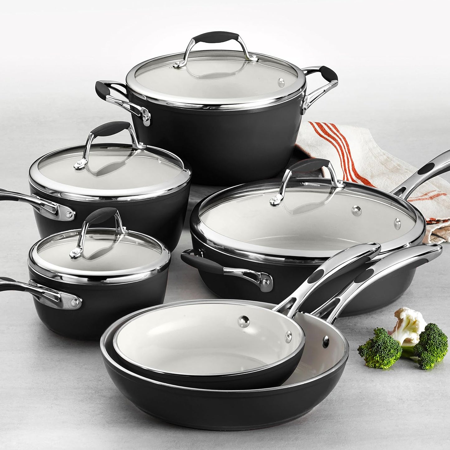 Tramontina 80110/525DS Gourmet Ceramica Deluxe Cookware Set - electronicsexpo.com - Cookware Sets