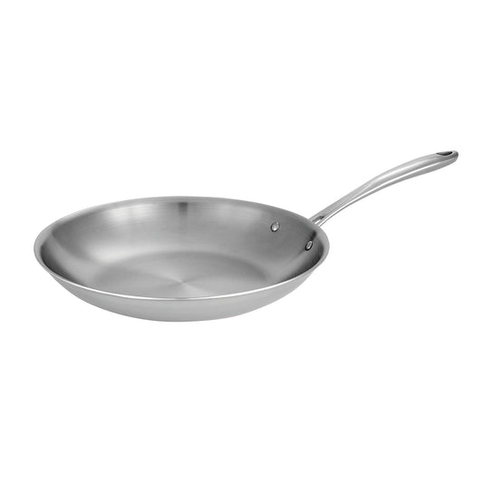 Tramontina Boston Tri - Ply Clad Stainless Steel 12" Large Frying Pan, Induction - Ready Skillet, Dishwasher - Safe, NSF - Certified - electronicsexpo.com - Frying Pans & Skillets