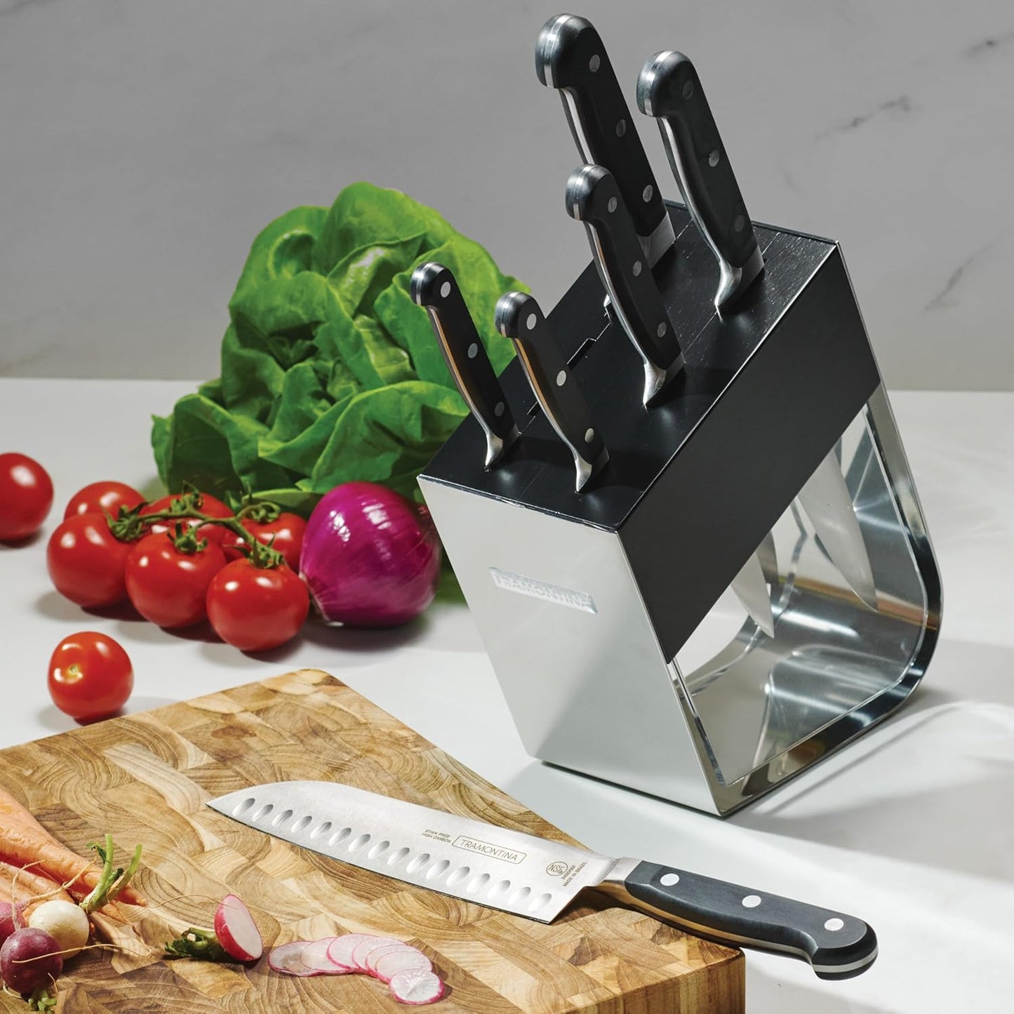 Tramontina Pro Series Forged 7 - Piece Kitchen Knife Block Set - electronicsexpo.com - Knife Blocks