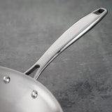 Tramontina Seattle Tri - Ply Clad Stainless Steel 12 - Inch Large Frying Pan, Induction - Ready Skillet, Dishwasher - Safe, NSF - Certified, Made in Brazil - electronicsexpo.com - Frying Pans & Skillets