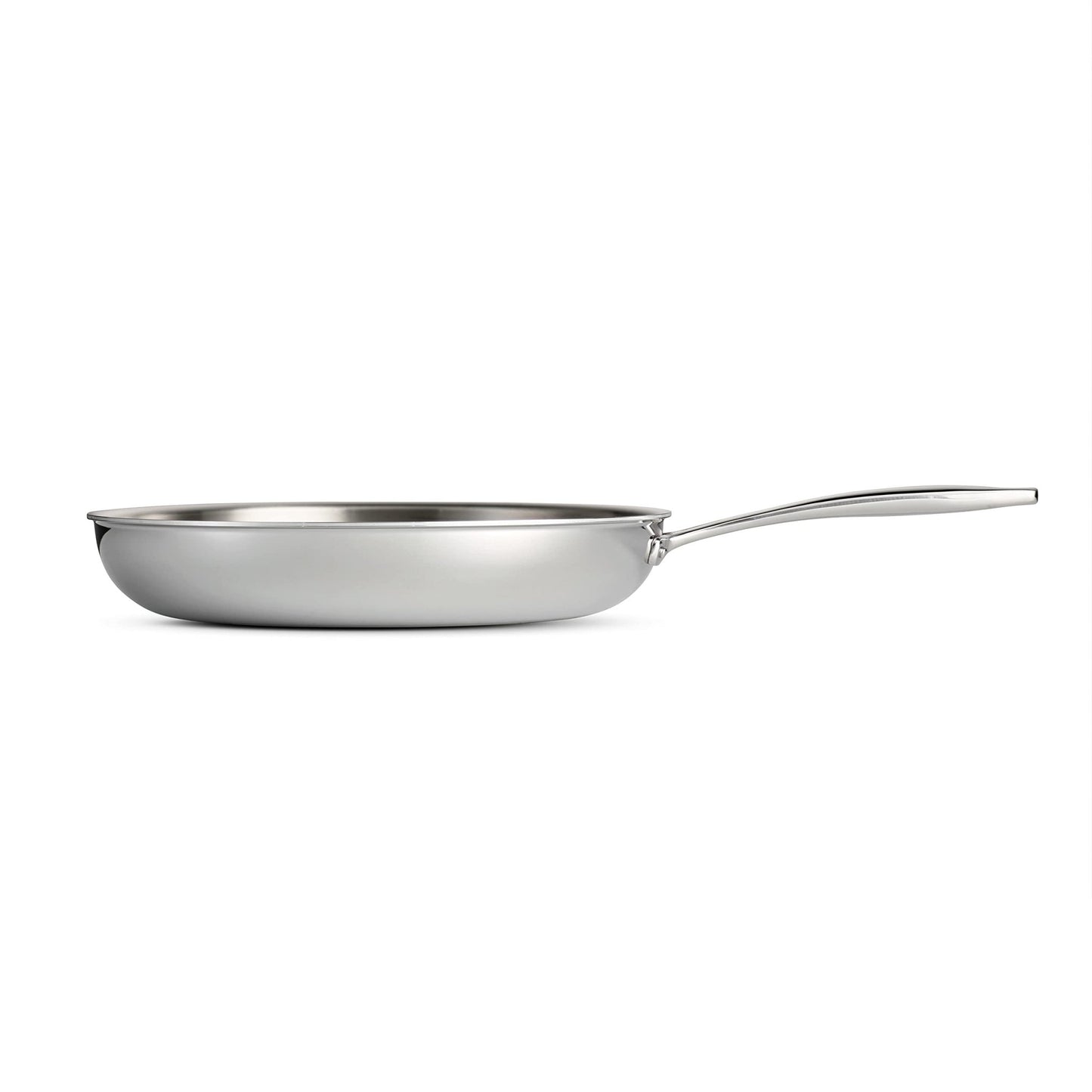 Tramontina Seattle Tri - Ply Clad Stainless Steel 12 - Inch Large Frying Pan, Induction - Ready Skillet, Dishwasher - Safe, NSF - Certified, Made in Brazil - electronicsexpo.com - Frying Pans & Skillets