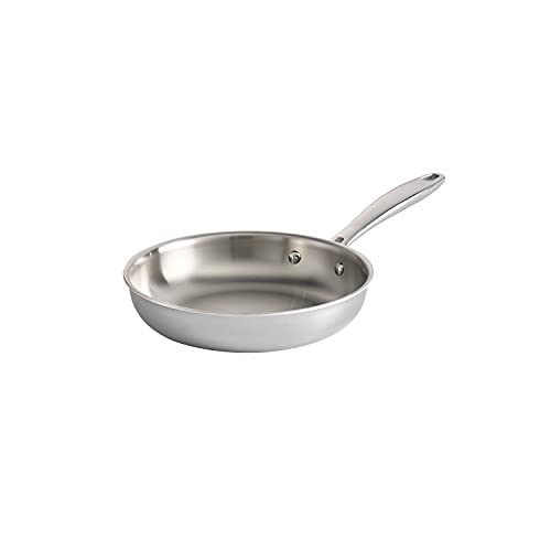 Tramontina Seattle Tri - Ply Clad Stainless Steel 8 - Inch Small Frying Pan, Induction - Ready Skillet, Dishwasher - Safe, NSF - Certified, Made in Brazil - electronicsexpo.com - Frying Pans & Skillets