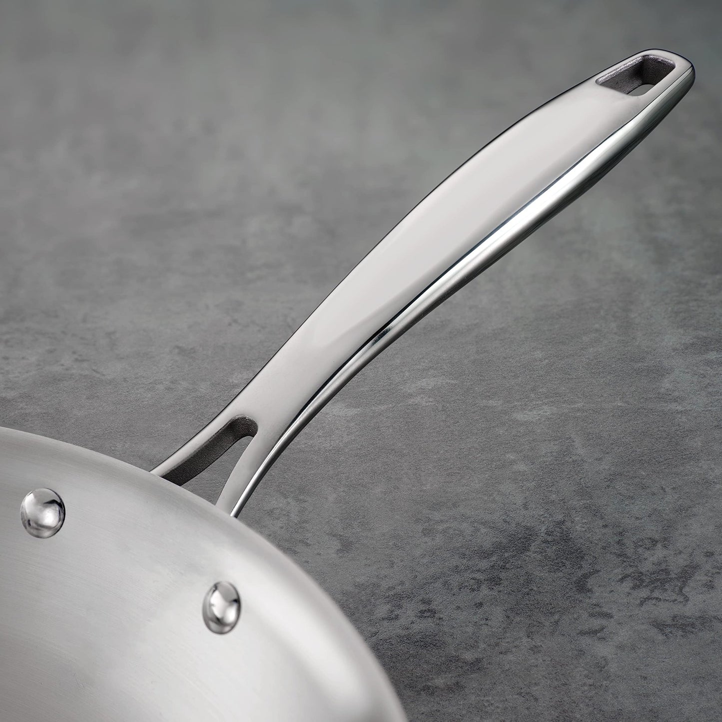 Tramontina Seattle Tri - Ply Clad Stainless Steel 8 - Inch Small Frying Pan, Induction - Ready Skillet, Dishwasher - Safe, NSF - Certified, Made in Brazil - electronicsexpo.com - Frying Pans & Skillets
