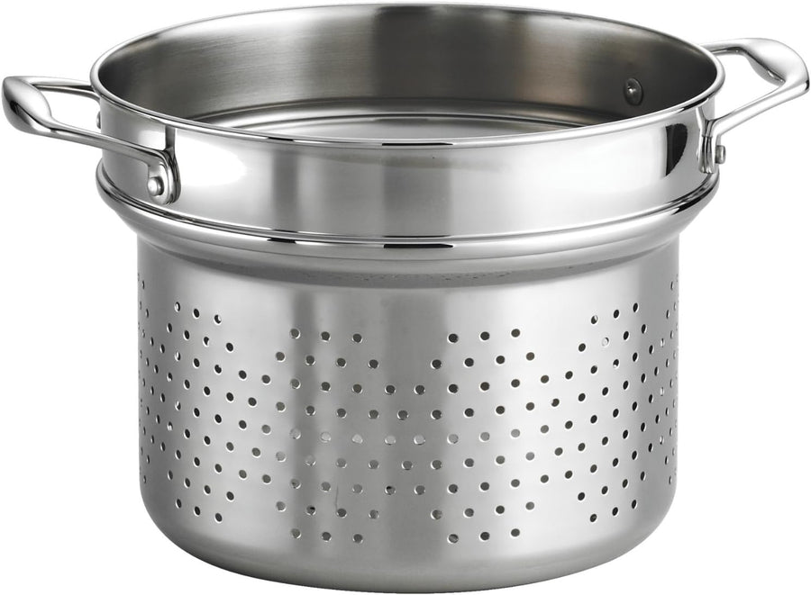Tramontina Stainless Steel Pasta Strainer Insert for Pot, Basket compatible with 8 - Quart Stock Pot - electronicsexpo.com - Sauce Pans & Sauciers