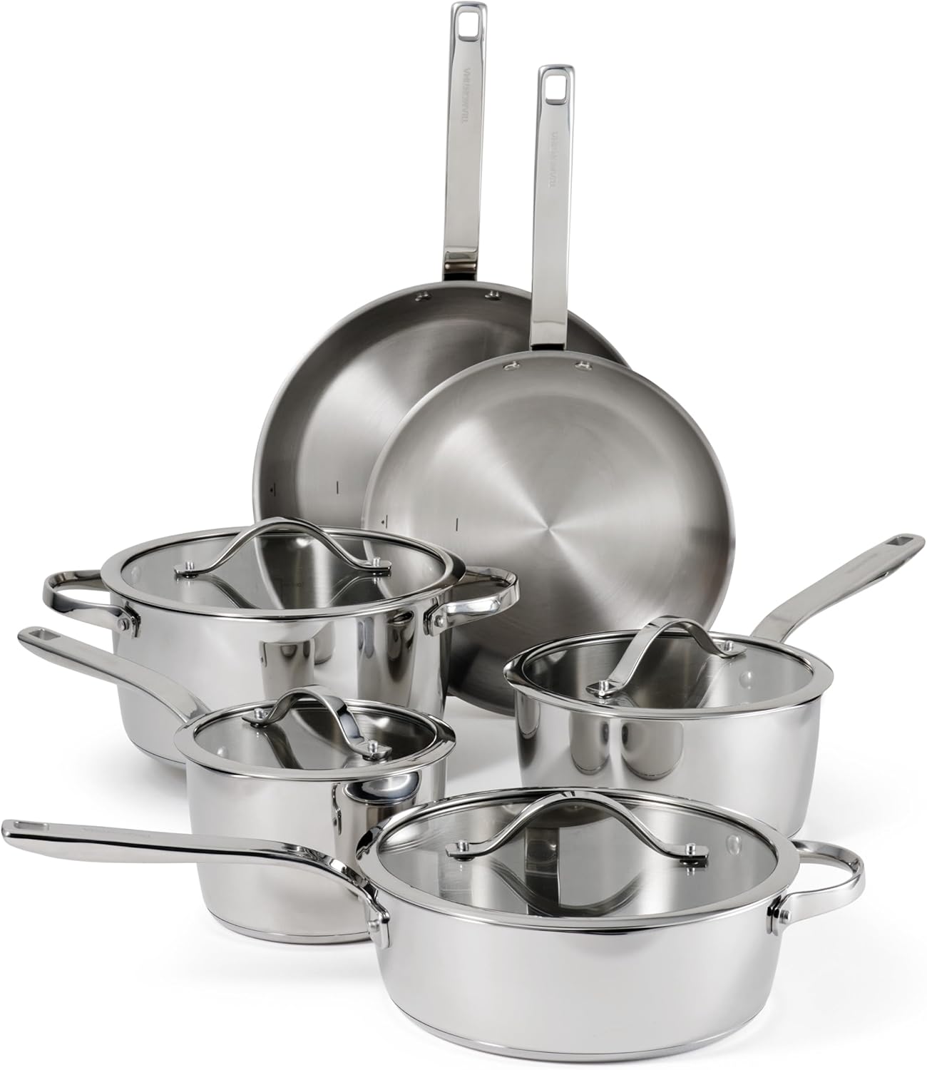 Tramontina Tempo Tri - Ply Base Stainless Steel 10 - Piece Cookware Set - electronicsexpo.com - Cookware Sets