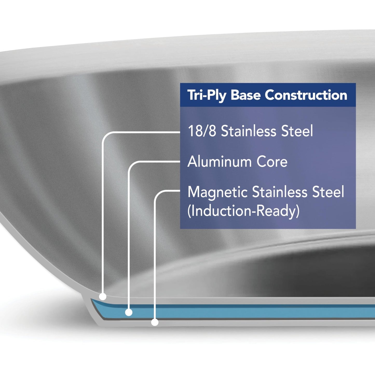 Tramontina Tempo Tri - Ply Base Stainless Steel 12" Large Frying Pan, Induction - Ready Skillet, Oven - Safe, Dishwasher - Safe - electronicsexpo.com - Frying Pans & Skillets