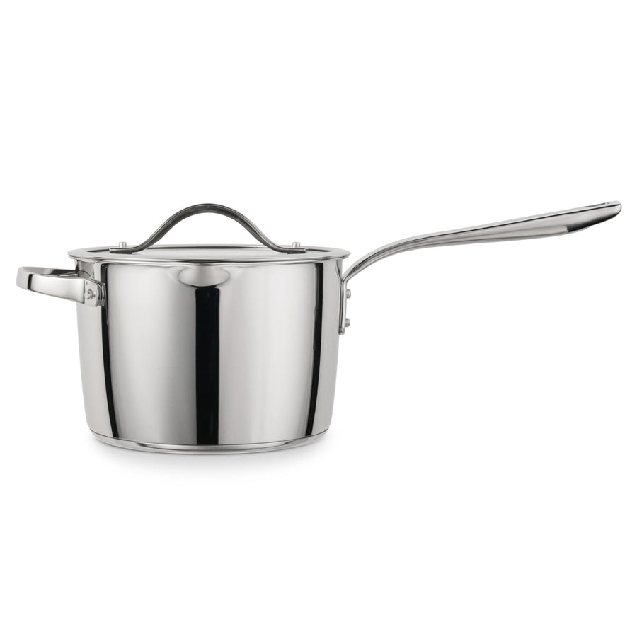 Tramontina Tempo Tri - Ply Base Stainless Steel 4 - Quart Sauce Pan with Glass Lid, Induction - Ready Saucepan, Oven - Safe, Dishwasher - Safe - electronicsexpo.com - Sauce Pans & Sauciers