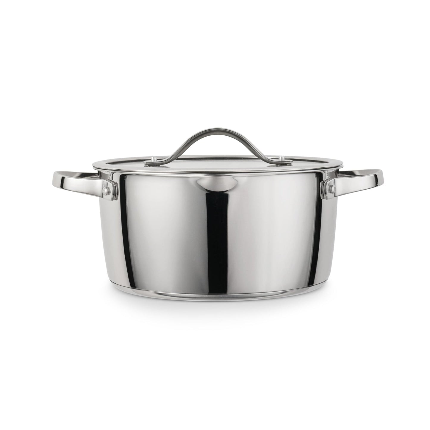Tramontina Tempo Tri - Ply Base Stainless Steel 5 - Quart Dutch Oven Pot with Glass Lid, Induction - Ready, Oven - Safe, Dishwasher - Safe - electronicsexpo.com - Dutch Ovens