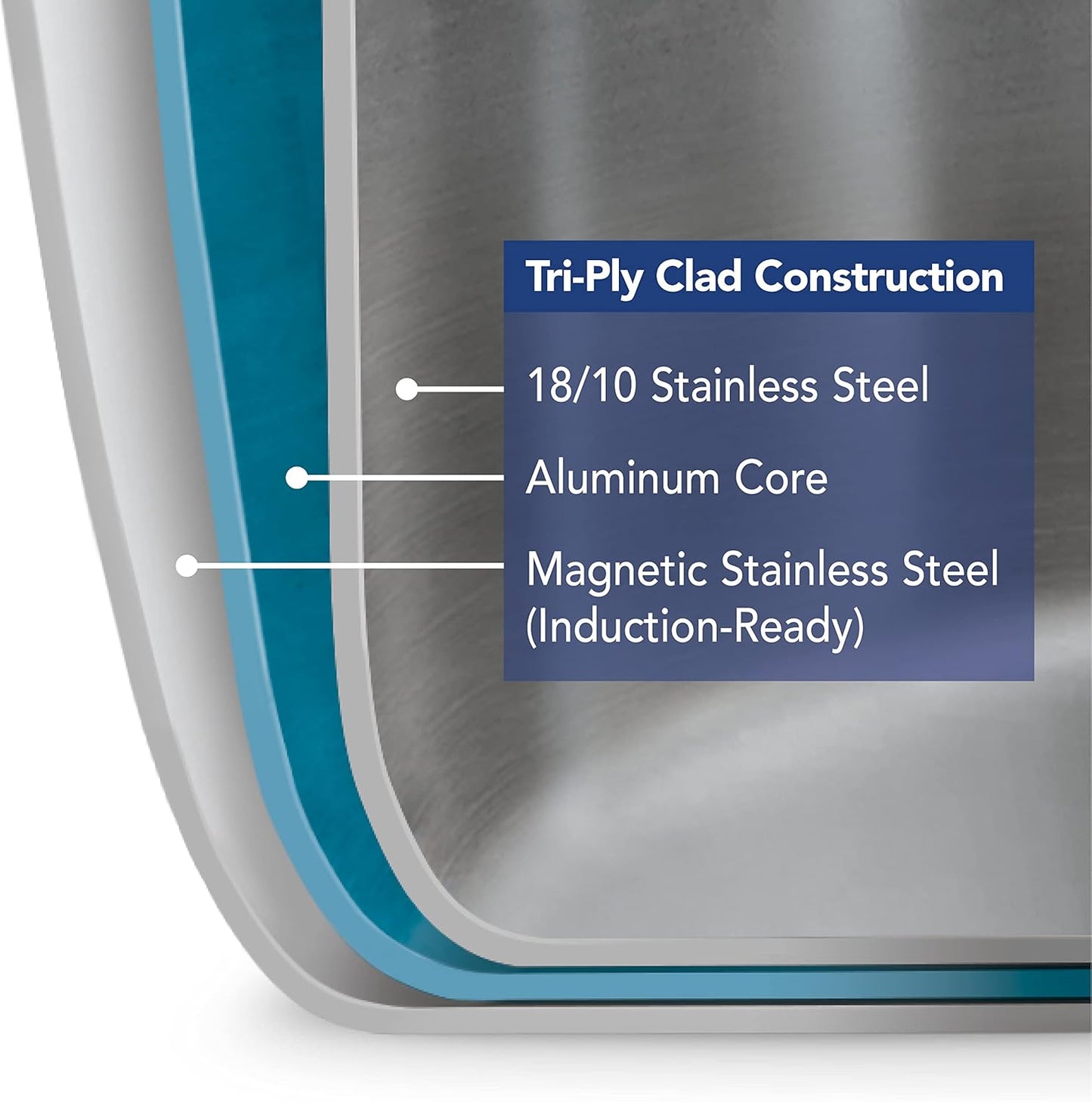 Tramontina Tri - Ply Clad Stainless Steel 10 - Piece Cookware Set with Lids, Pots and Pans Kitchen Set - electronicsexpo.com - Cookware Sets