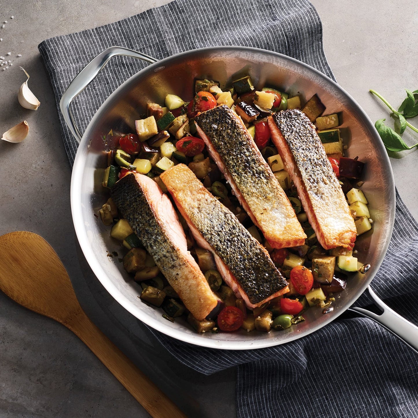 Tramontina Tri - Ply Clad Stainless Steel 12" Large Frying Pan - electronicsexpo.com - Frying Pans & Skillets