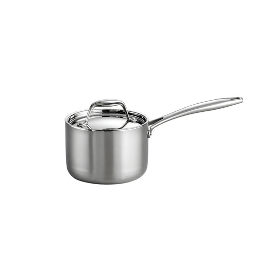 Tramontina Tri - Ply Clad Stainless Steel 1.5 - Quart Sauce Pan with Lid, Induction - Ready, Dishwasher - Safe, NSF - Certified, Made in Brazil - electronicsexpo.com - Sauce Pans & Sauciers