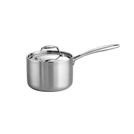 Tramontina Tri - Ply Clad Stainless Steel 2 - Quart Sauce Pan with Lid, Induction - Ready, Dishwasher - Safe, NSF - Certified, Made in Brazil - electronicsexpo.com - Sauce Pans & Sauciers