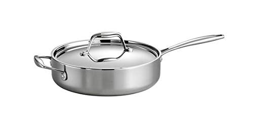 Tramontina Tri - Ply Clad Stainless Steel 3 - Quart Saute Pan with Lid - electronicsexpo.com - Sauce Pans & Sauciers
