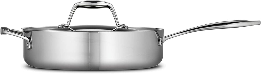 Tramontina Tri - Ply Clad Stainless Steel 3 - Quart Saute Pan with Lid - electronicsexpo.com - Sauce Pans & Sauciers