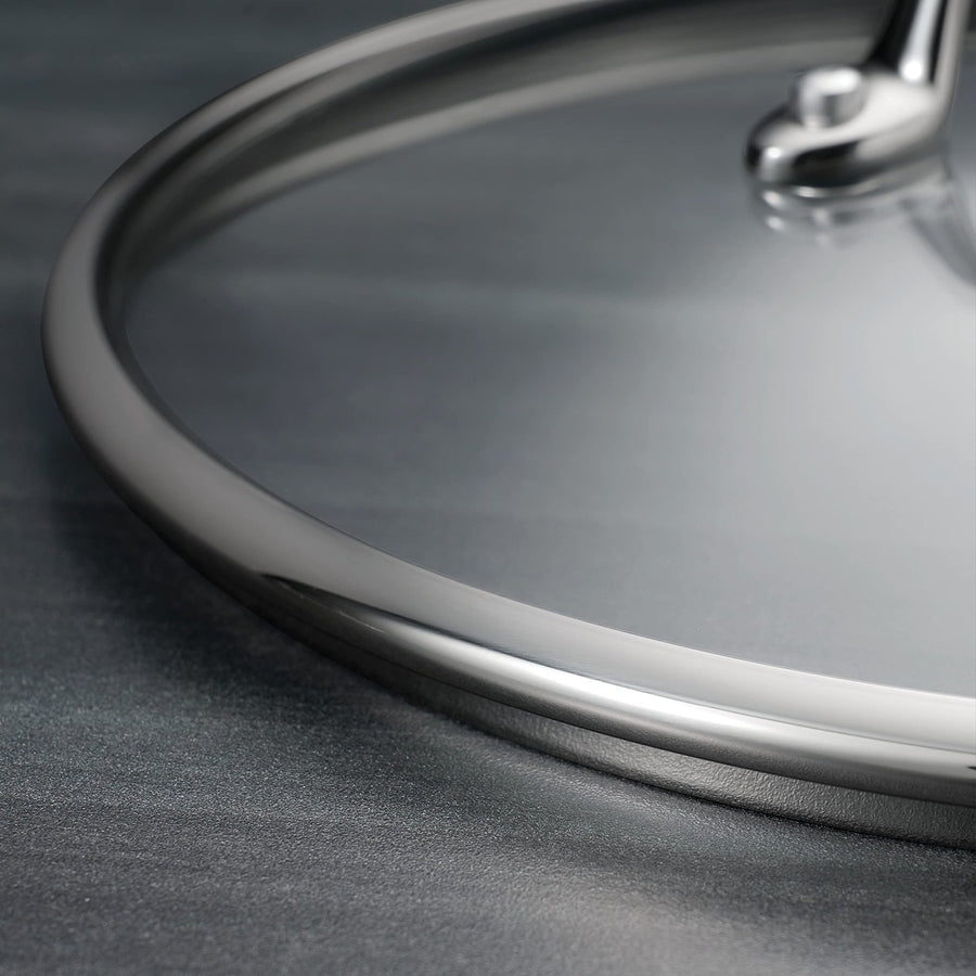 Tramontina Tri - Ply Clad Stainless Steel 6 - Quart Braiser Pan with Glass Lid, Induction - Ready, Dishwasher - Safe, NSF - Certified - electronicsexpo.com - Dutch Ovens