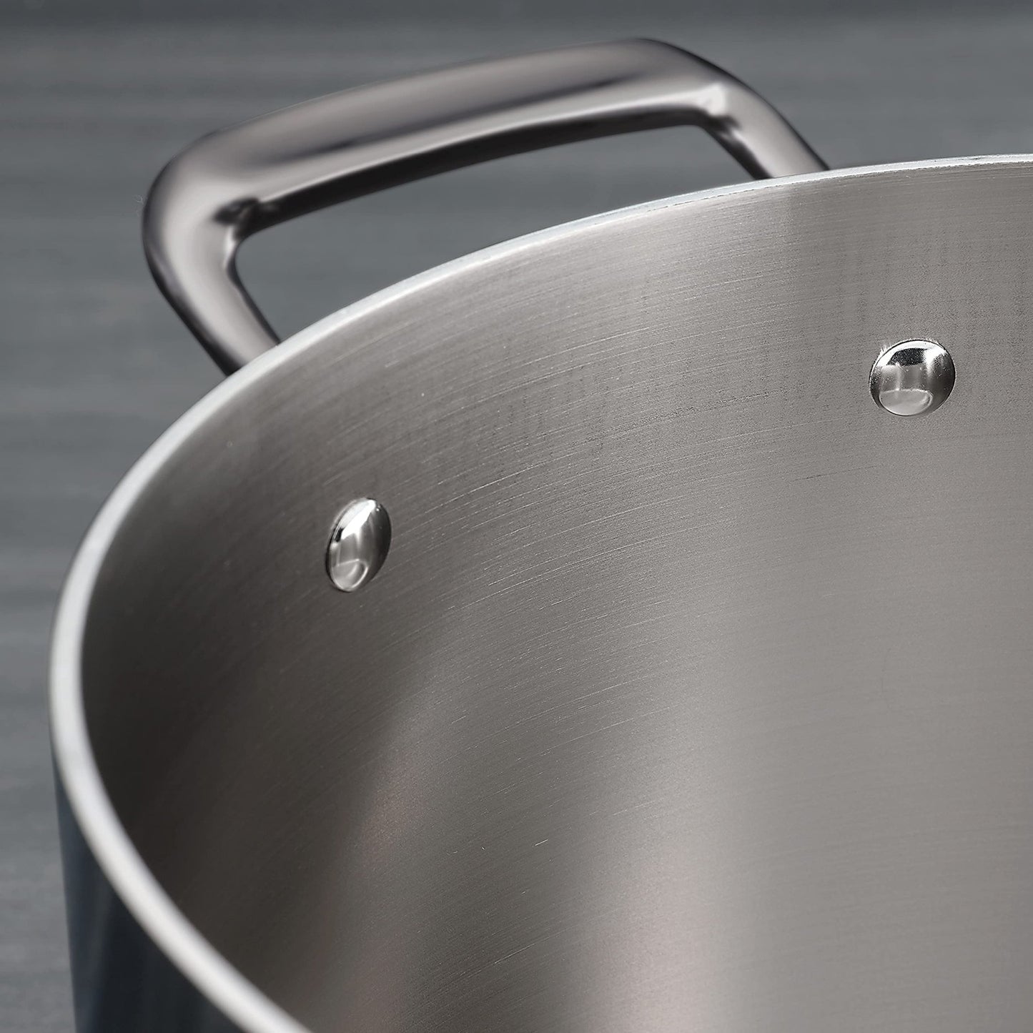 Tramontina Tri - Ply Clad Stainless Steel 6 - Quart Braiser Pan with Glass Lid, Induction - Ready, Dishwasher - Safe, NSF - Certified - electronicsexpo.com - Dutch Ovens