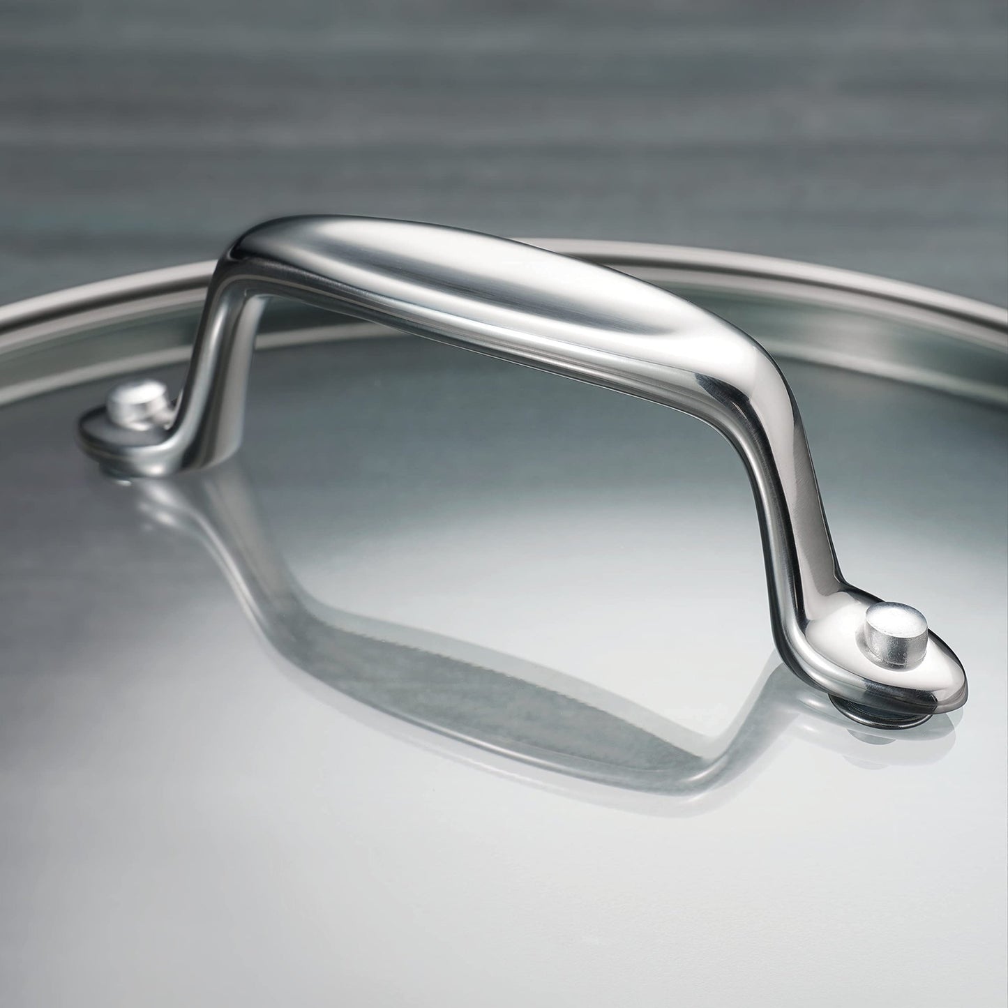 Tramontina Tri - Ply Clad Stainless Steel 6 - Quart Braiser Pan with Glass Lid, Induction - Ready, Dishwasher - Safe, NSF - Certified - electronicsexpo.com - Dutch Ovens