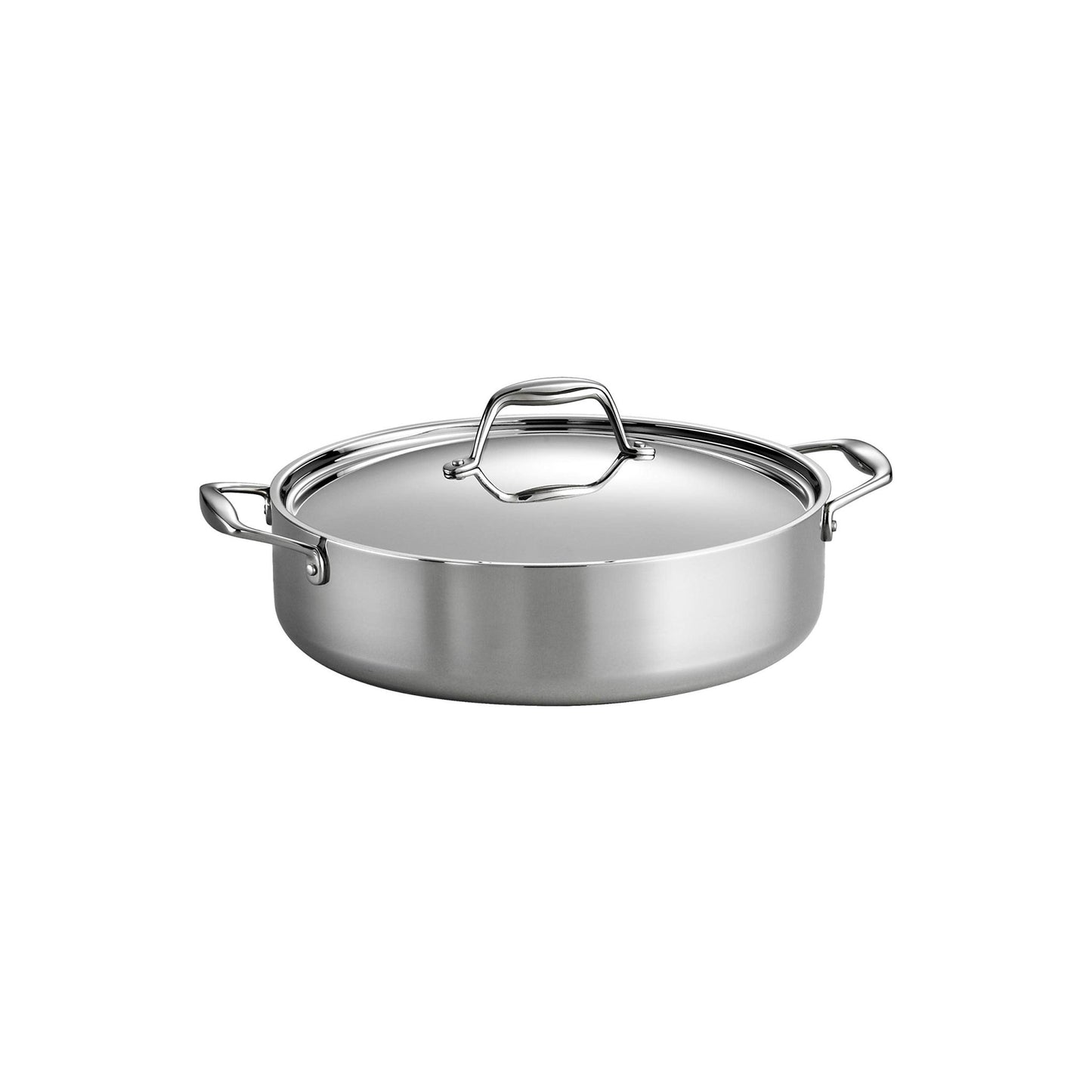 Tramontina Tri - Ply Clad Stainless Steel 6 - Quart Braiser Pan with Lid - electronicsexpo.com - Sauce Pans & Sauciers