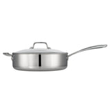 Tramontina Tri - Ply Clad Stainless Steel 6 - Quart Saute Pan with Glass Lid, Induction - Ready Cooking Pan, Dishwasher - Safe - electronicsexpo.com - Frying Pans & Skillets