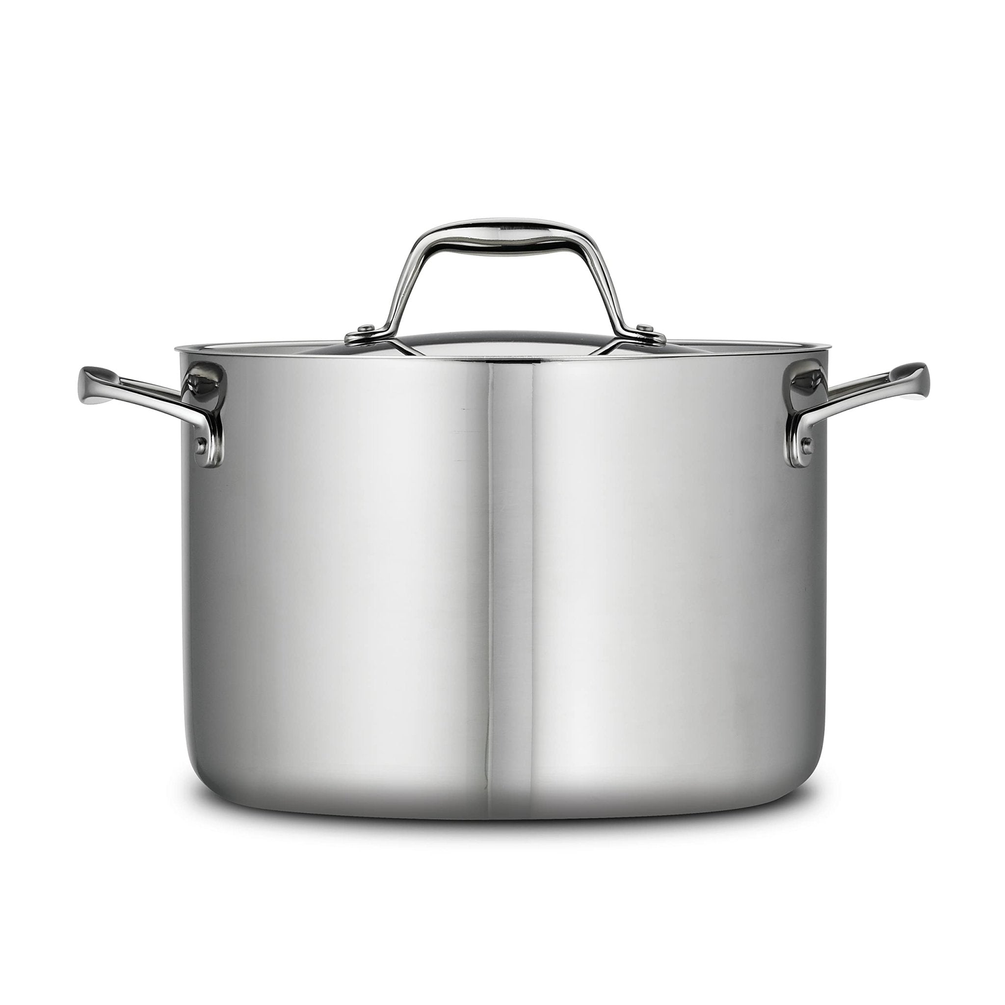 Tramontina Tri-Ply Clad Stainless Steel 8-Quart Stock Pot with Lid, In