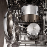 Tramontina Tri - Ply Clad Stainless Steel 8 - Quart Stock Pot with Lid, Induction - Ready Pasta Pot, Dishwasher - Safe, NSF - Certified, Made in Brazil - electronicsexpo.com - Sauce Pans & Sauciers