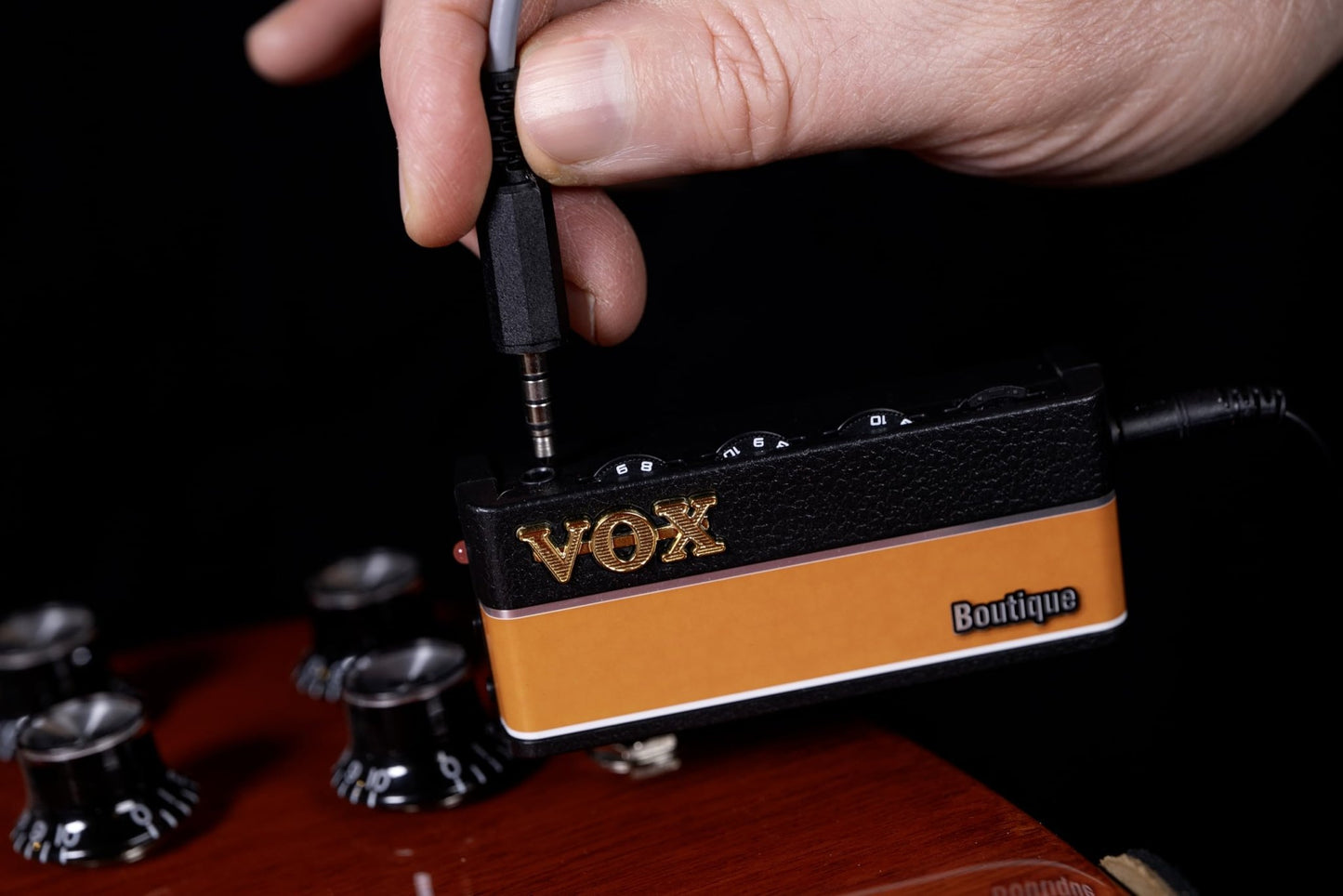 Vox amPlug 3 Boutique Headphone Guitar Amplifier w/ 2 Channels, Stereo Effects, Built - in Rhythms, and Aux in Jack - electronicsexpo.com - Headphone Amplifiers