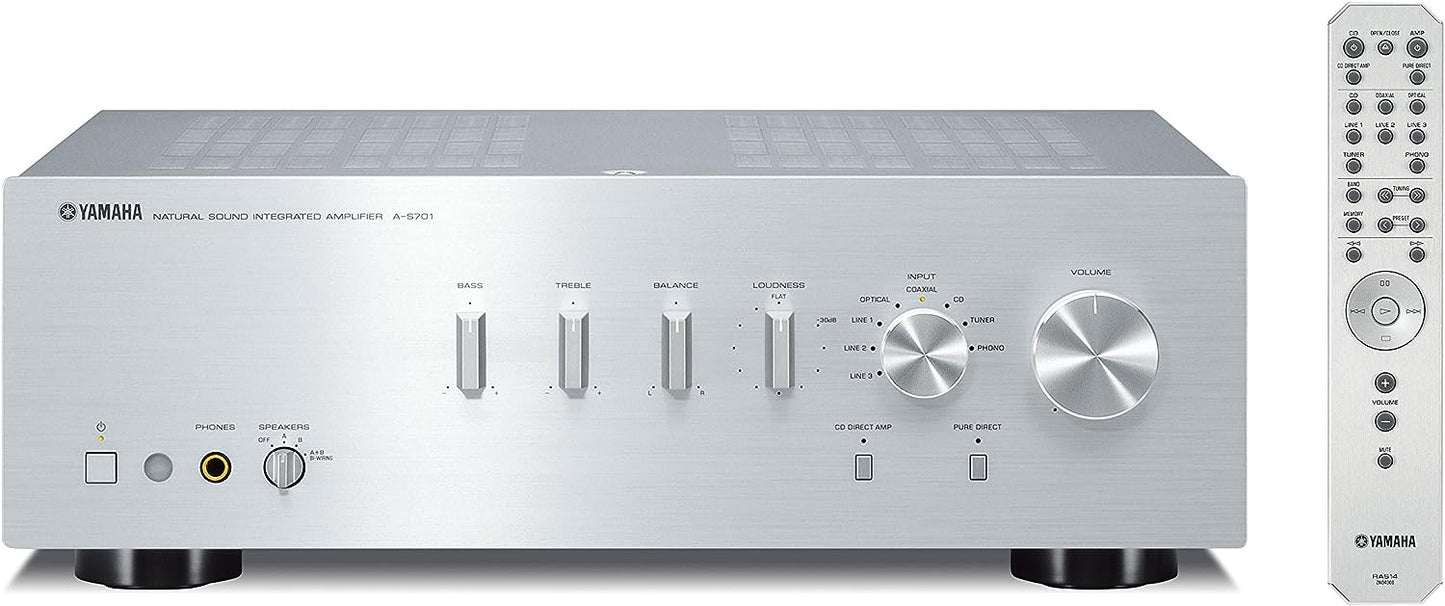 Yamaha A - S701SL Natural Sound Integrated Stereo Amplifier (Silver) - electronicsexpo.com - Integrated Amplifiers