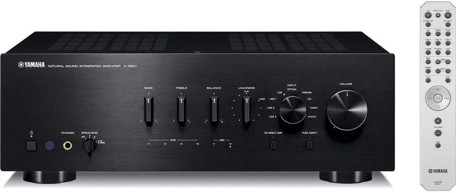 Yamaha A-S801BL Integrated Amp & CDC-3.4 Premium 6-Disc CD Changer (Bundle) - electronicsexpo.com-Home Theater Systems & Packages