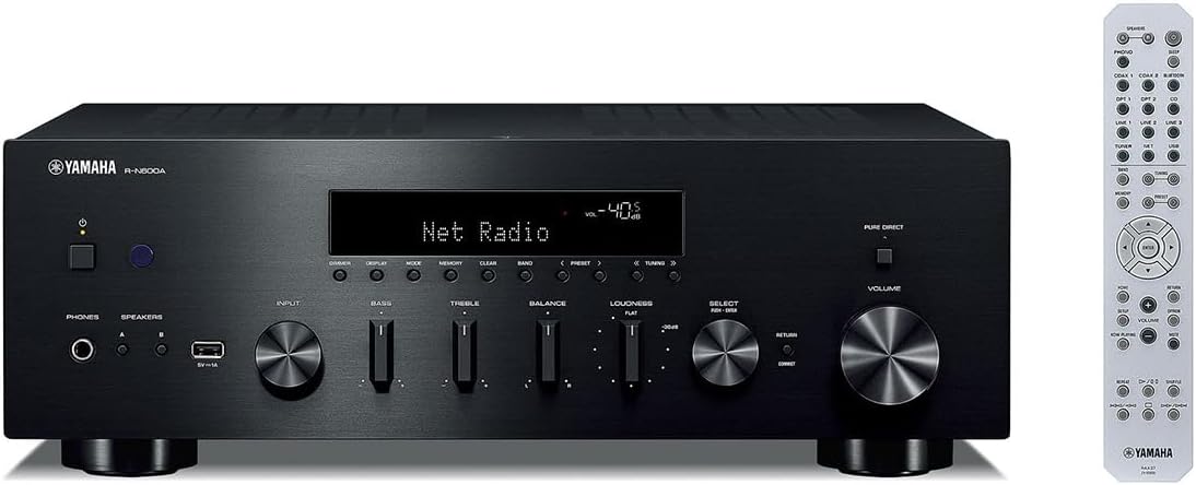 Yamaha R - N600A Stereo Receiver with Wi - Fi, Bluetooth, and Apple AirPlay 2 - electronicsexpo.com - Home Theater Receivers