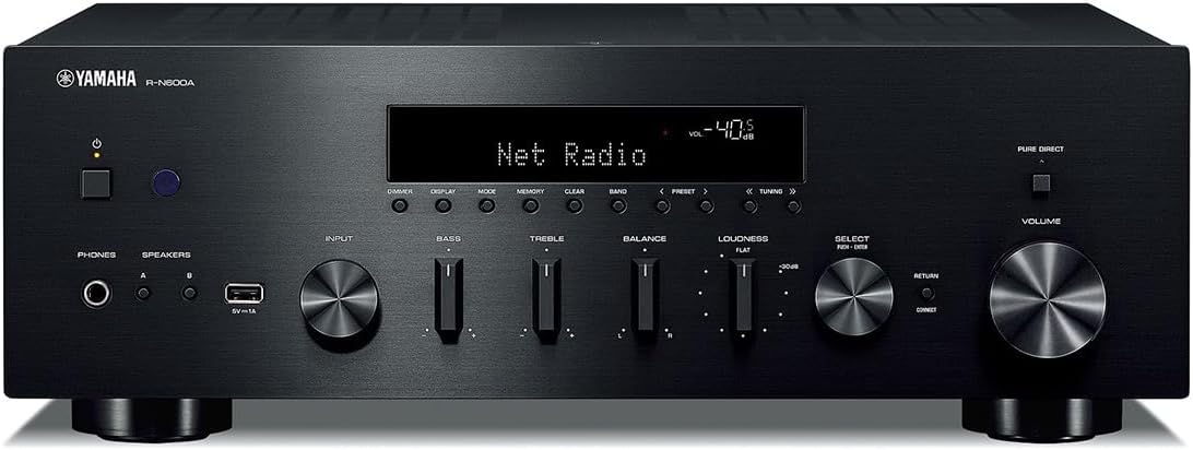 Yamaha R - N600A Stereo Receiver with Wi - Fi, Bluetooth, and Apple AirPlay 2 - electronicsexpo.com - Home Theater Receivers