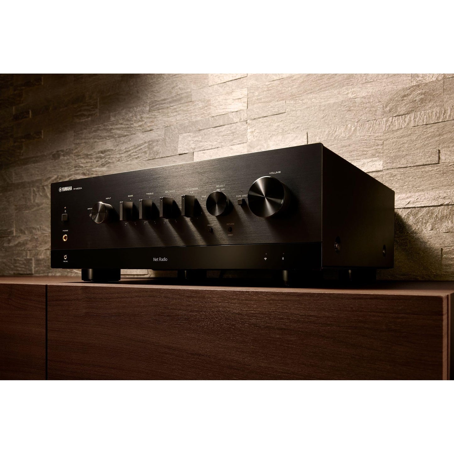 Yamaha R - N800A Stereo Receiver with Wi - Fi, Bluetooth and Apple AirPlay 2 Black (Certified Refurbished) - electronicsexpo.com - Home Theater Receivers