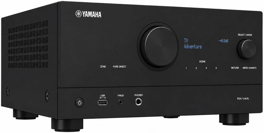 Yamaha RX-V4A 5.2-Channel AV Receiver with MusicCast with Yamaha NS-AW390BL Outdoor Speakers (Bundle) - electronicsexpo.com-Outdoor Speakers