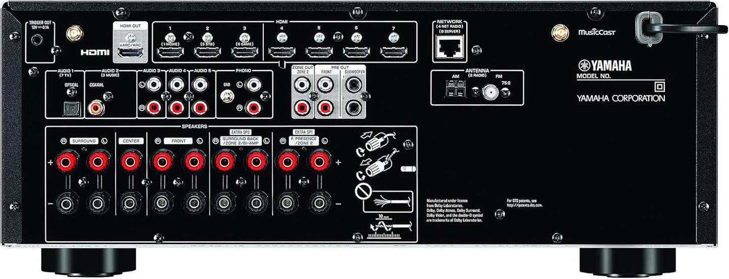 Yamaha RX - V6A 7.2 - Channel AV Receiver with MusicCast, 10" 100W Powered Subwoofer, and NS - C210BL Center Channel Speaker (Bundle) - electronicsexpo.com - Home Theater Systems & Packages
