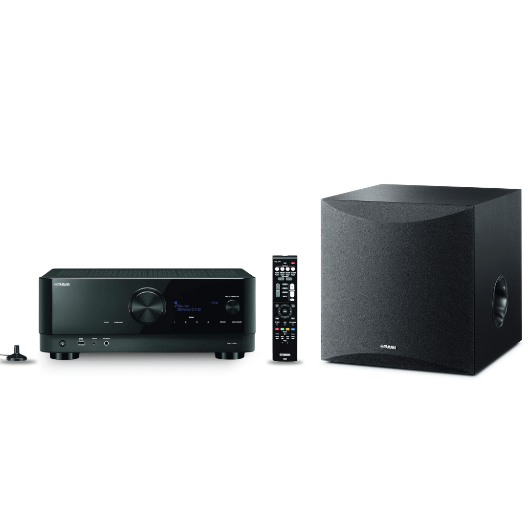 Yamaha RX - V6A 7.2 - Channel AV Receiver with MusicCast & 10" 100W Powered Subwoofer Bundle - Enhance Your Home Theater Experience - electronicsexpo.com - Home Theater Systems & Packages