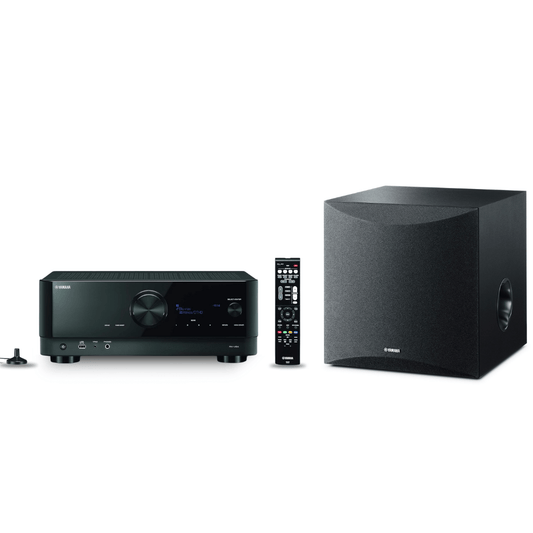 Yamaha RX - V6A 7.2 - Channel AV Receiver with MusicCast & 10" 100W Powered Subwoofer Bundle - Enhance Your Home Theater Experience - electronicsexpo.com - Home Theater Systems & Packages