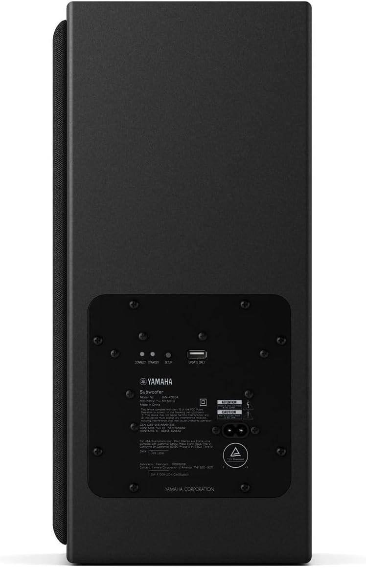Yamaha True X SUB 100A Wireless Subwoofer for True X BAR 40A (Black) - electronicsexpo.com - Subwoofers