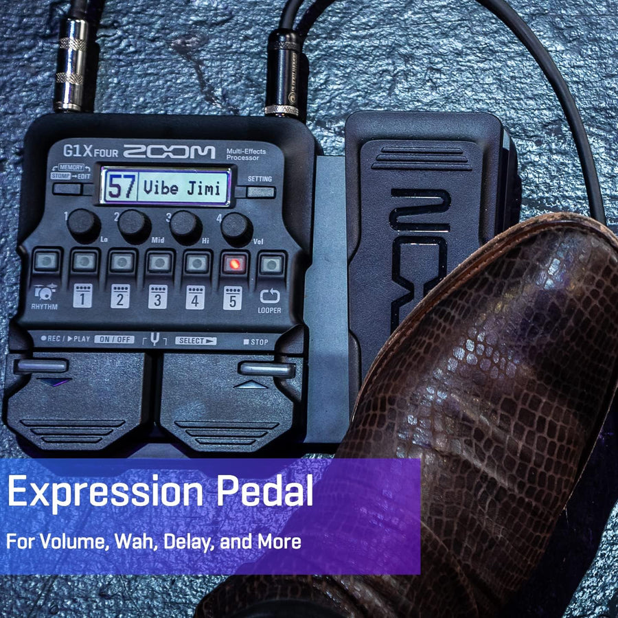 Zoom G1X FOUR Guitar Multi - Effects Processor with Expression Pedal, With 70+ Built - in Effects & Amp - electronicsexpo.com - Guitar Pedals & Effects
