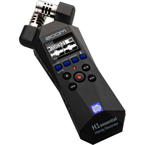 Zoom H1essential 2 - Track 32 - Bit Float Portable Audio Recorder - electronicsexpo.com - Microphones