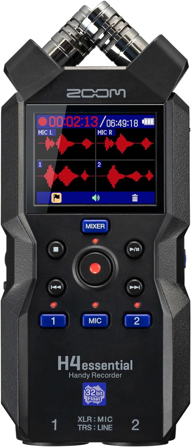 Zoom H4essential 4 - Track 32 - Bit Float Portable Audio Recorder - electronicsexpo.com - Microphones