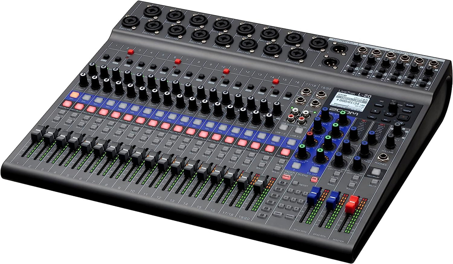 Zoom LiveTrak L - 20 Digital Mixer & Multitrack Recorder - electronicsexpo.com - Pro Mixers