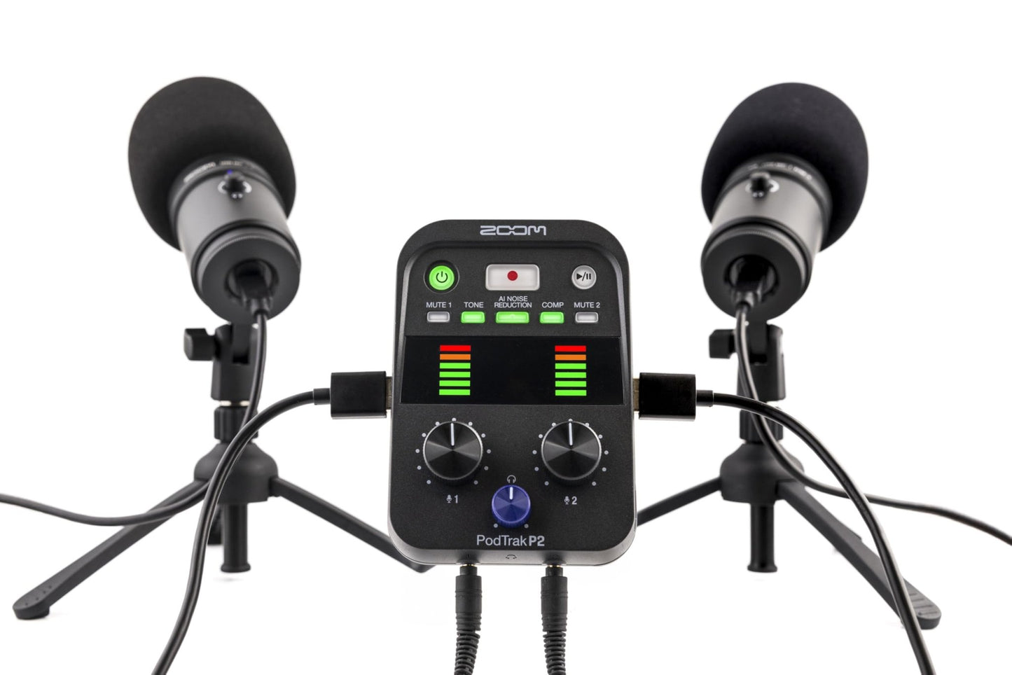 Zoom PodTrak P2 Podcast Recorder with 2 USB Mic Inputs - electronicsexpo.com - Podcasting