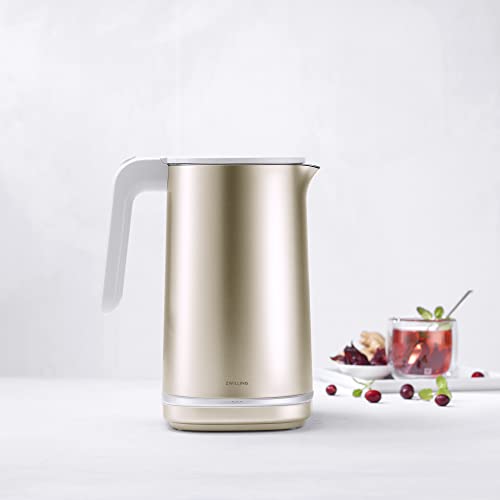 ZWILLING Enfinigy 1.56 - qt Cool Touch Electric Kettle Pro, Cordless Tea Kettle, Gold - electronicsexpo.com - Electric Kettles