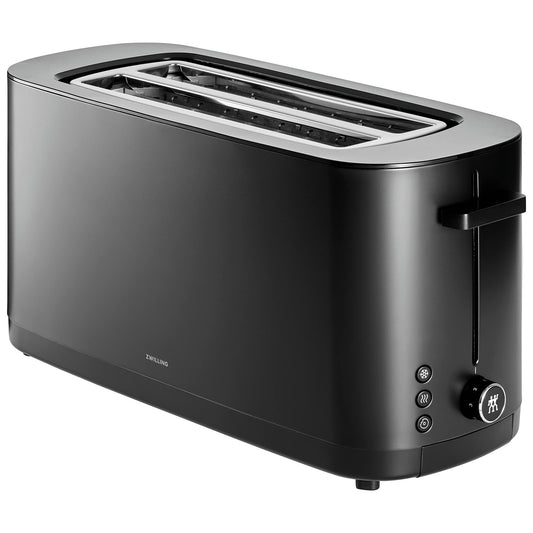 ZWILLING Enfinigy 2 Long Slot Toaster, 4 Slices with Extra Wide 1.5" Slots for Bagels, 7 Toast Settings - electronicsexpo.com - Toasters