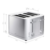 ZWILLING Enfinigy 4 Slice Toaster with Extra Wide 1.5" Slots for Bagels + 7 Toast Settings - electronicsexpo.com - Toasters