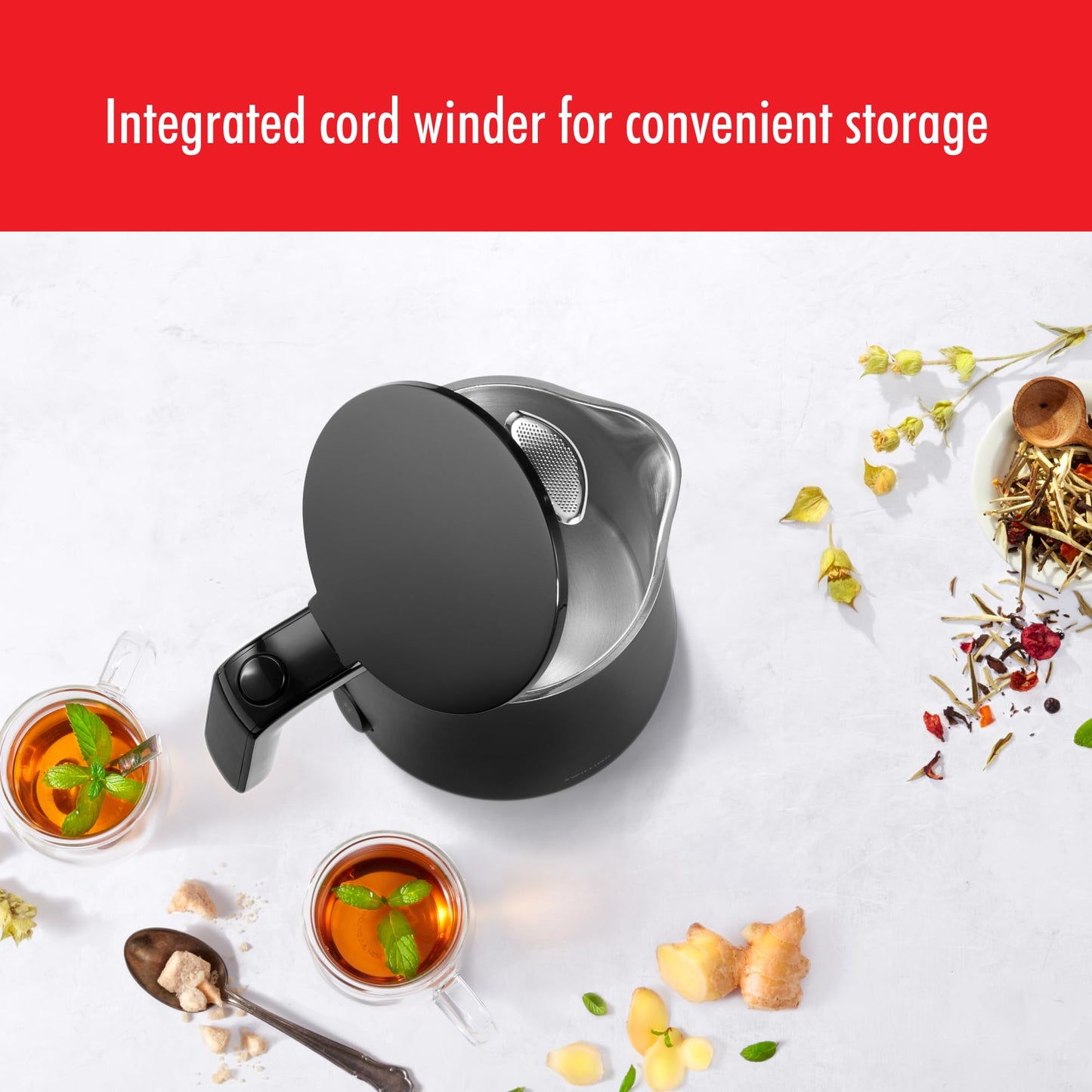 ZWILLING Enfinigy Cool Touch 1 - Liter Electric Kettle, Cordless Tea Kettle & Hot Water - electronicsexpo.com - Electric Kettles