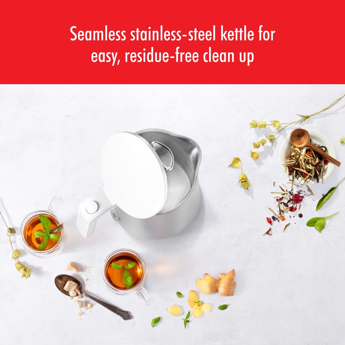 ZWILLING Enfinigy Cool Touch 1 - Liter Electric Kettle, Cordless Tea Kettle & Hot Water - Silver - electronicsexpo.com - Electric Kettles